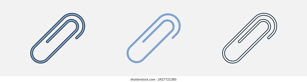 Paper clip for sheet set icon