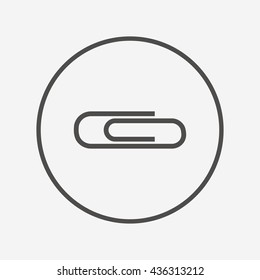 Paper clip sign icon. Clip symbol. Vector sign.