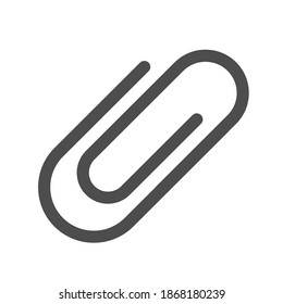 icono vectorial de silueta de clip de papel aislado en blanco. icono de clip de papel para web, aplicaciones móviles, diseño de ui e impresión