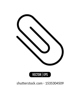 Paper Clip Simple Icon Vector Design