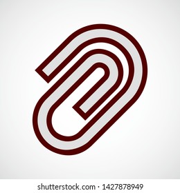 Paper Clip Simple Vector Color Icon 