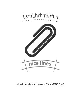 paper clip simple vector icon. paper clip simple vector icon. paper clip simple vector icon. 