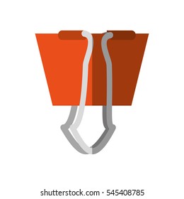 paper clip supplies shadow vector illustration eps 10