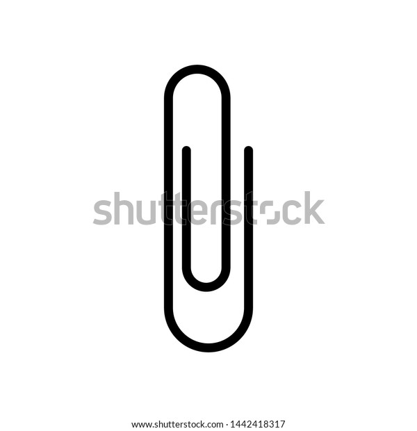 Paper Clip Symbol Icon Vector Design Stock Vector (Royalty Free ...