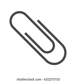Paper Clip Thin Line Vector Icon. Flat icon isolated on the white background. Editable EPS file. Vector illustration.