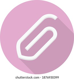 paper clip vector colour flat icon
