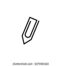 paper clip vector icon 