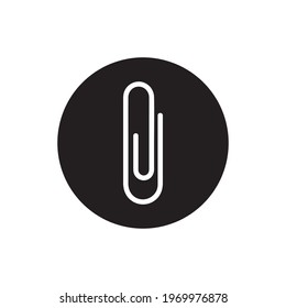 Paper clip vector icon for apps and web sites