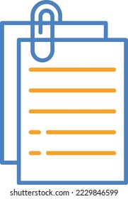Icono del vector Clip de papel. Se puede usar para imprimir, móviles y aplicaciones web.