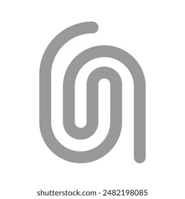 Paper clip vector icon design in trendy style