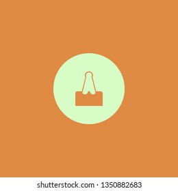 paper clip vector icon. flat design