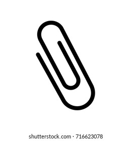 paper clip vector icon. Flat design style.