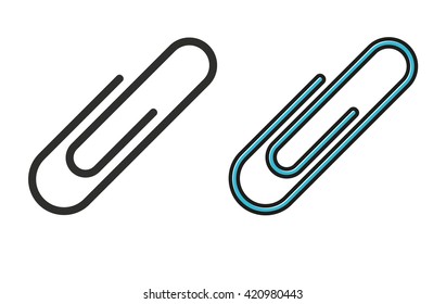 Paper clip   vector icon. Illustration isolated for graphic and web design.