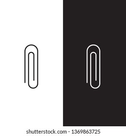 Paper clip vector icon isolated on white background