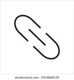 plantilla de línea de icono del vector de clip