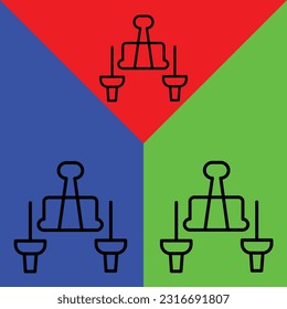 Icono del vector clip de papel, estilo lineal, aislado en fondo blanco.