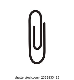 Papier-Clip-Vektorsymbol auf isoliertem Hintergrund