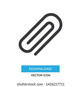 Paper clip vector icon, simple sign for web site and mobile app.