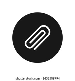 Paper clip vector icon, simple sign for web site and mobile app.