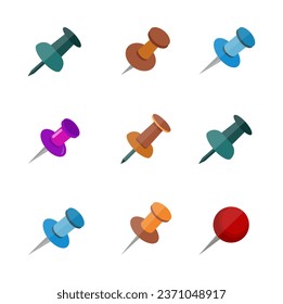 Paper Clip Vector Illustration Collection. Paper Clip Memo School Sheet, Black. Paper Clip Isolated Paperclip. Attach Shape, Business Paper Clip Illustration.
