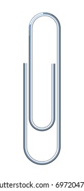 Paper clip. Vector illustration. Isolated on white background