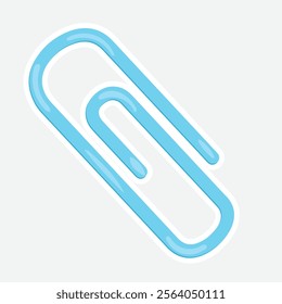 Paper Clip Vector illustration Sticker. Vector sticker of a simple paper clip. Suitable for office and stationery-themed decorations