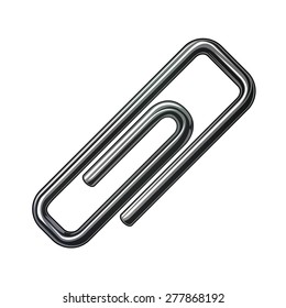 paper clip vector isolated illustration