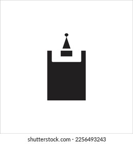 paper clip vector line new icon