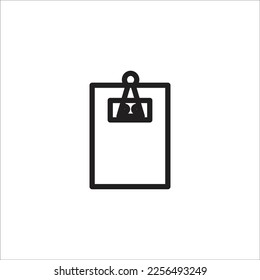 paper clip vector line new icon
