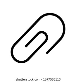 paper clip vector thin line icon 