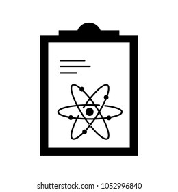 paper clipboard with atom