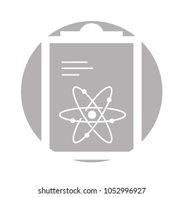 paper clipboard with atom