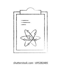 paper clipboard with atom