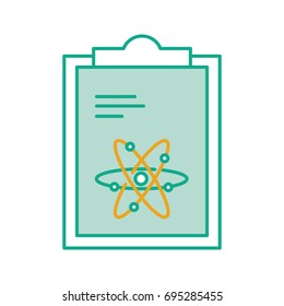 paper clipboard with atom