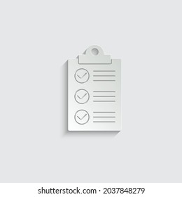 paper clipboard with checklist icon vector check mark sign