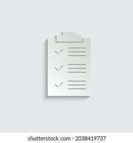 paper clipboard with checklist icon vector check mark sign