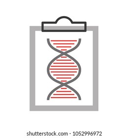 paper clipboard with dna molecule