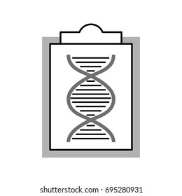 paper clipboard with dna molecule