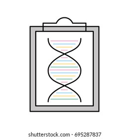 paper clipboard with dna molecule