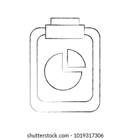 paper clipboard with graphic statistic