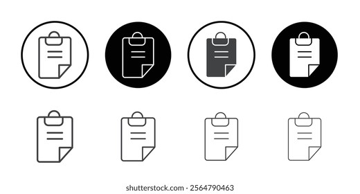 Paper clipboard icon simple vector symbol