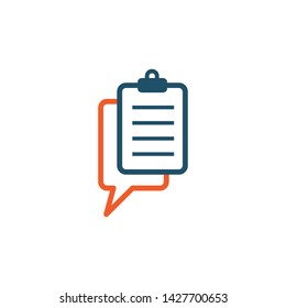 paper clipboard icon vector logo template