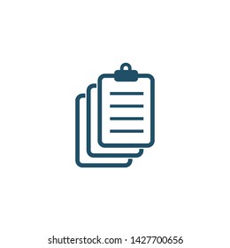 paper clipboard icon vector logo template