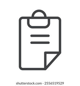 Paper clipboard icon Vector logo outline