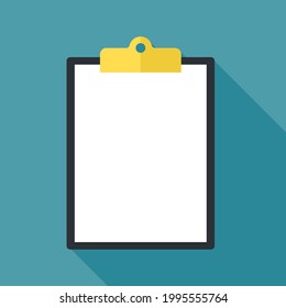 paper clipboard isolated on the background. vector illustration