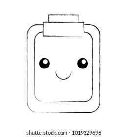 paper clipboard kawaii character
