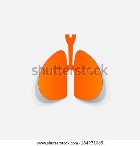 Paper clipped sticker: lungs. 