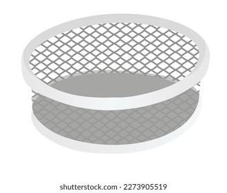 Caja de clips de papel. ilustración vectorial