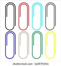 Paper clips of different colors