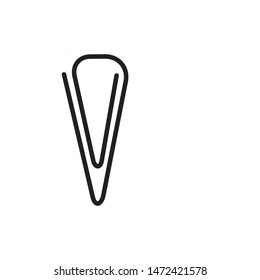 paper clips icon vector symbol template